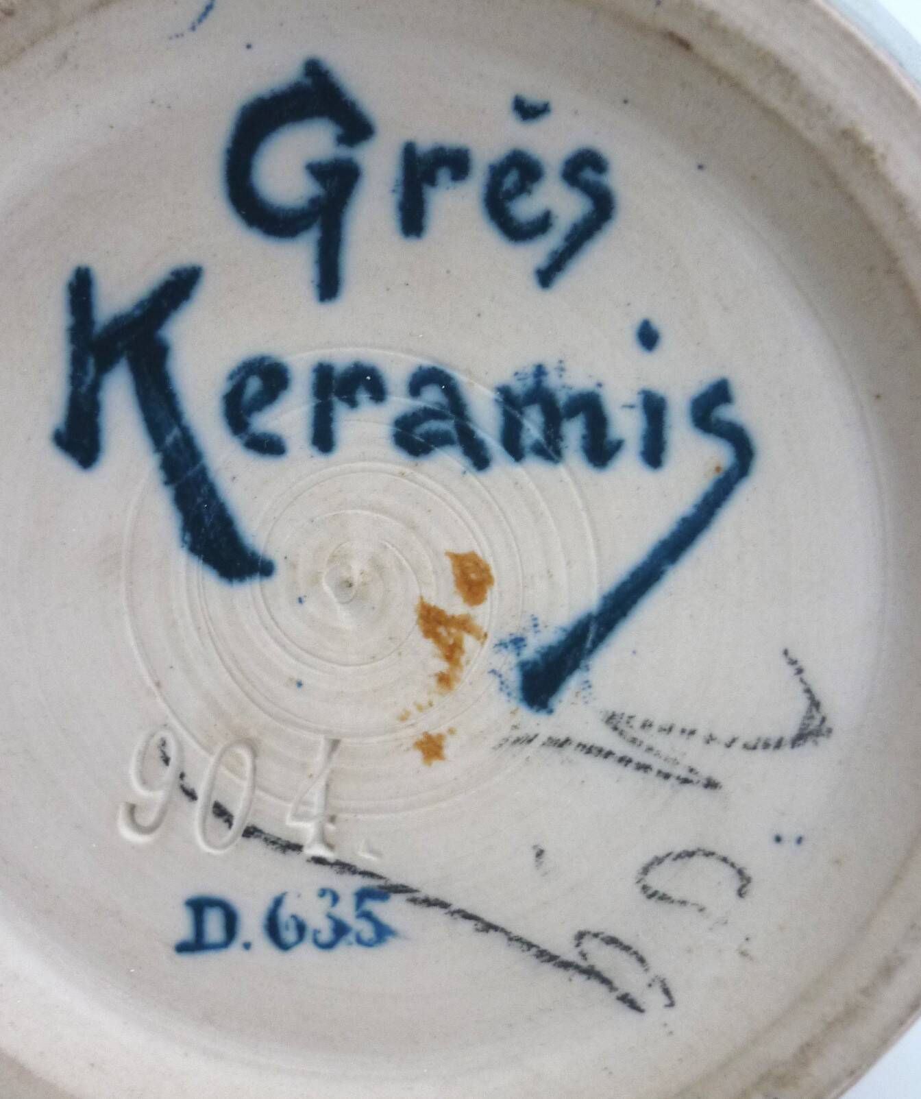Vase en grés émaillé, art déco vers 1920, signé Kèramis, Charles Catteau