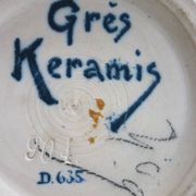 Glazed stoneware vase, Art Deco circa 1920, signed Kèramis, Charles Catteau.