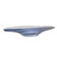 Plat de service en verre vintage bleu