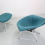 Harry Bertoia for Knoll International Bird Chair and Ottoman
