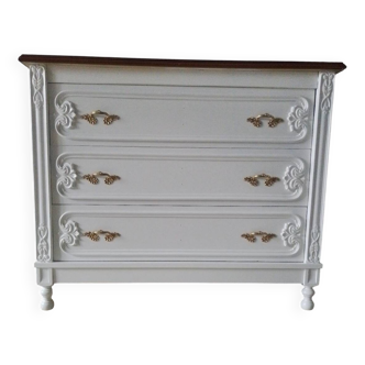 Restored 3 drawer chest of drawers