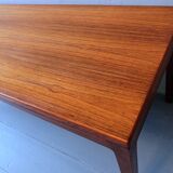 Rosewood coffee table with blue ceramic tiles, Denmark 1960s