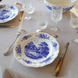 Set of 6 Romantic flat plates from Sarreguemines