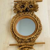 Wall weaving and mirror macramé owl owl