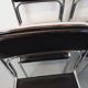 Set of 6 vintage Italian stackable chairs in chrome metal and skai.