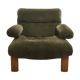 Fauteuil années 60 velours vert