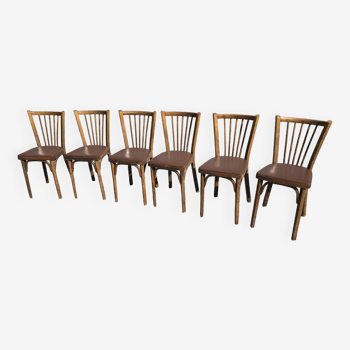 6 Baumann bistro chairs from the 60s