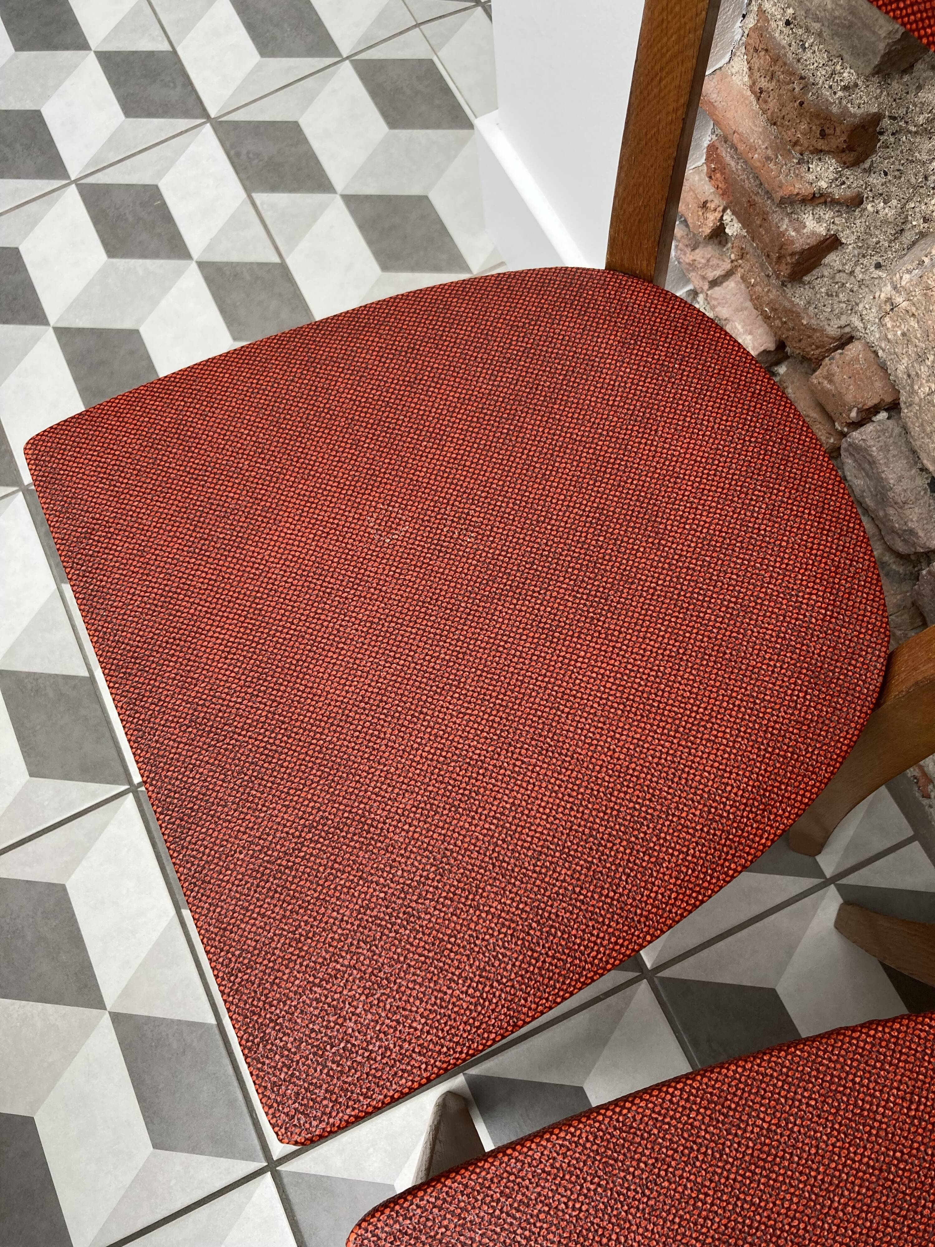 Pair of red bistro chairs