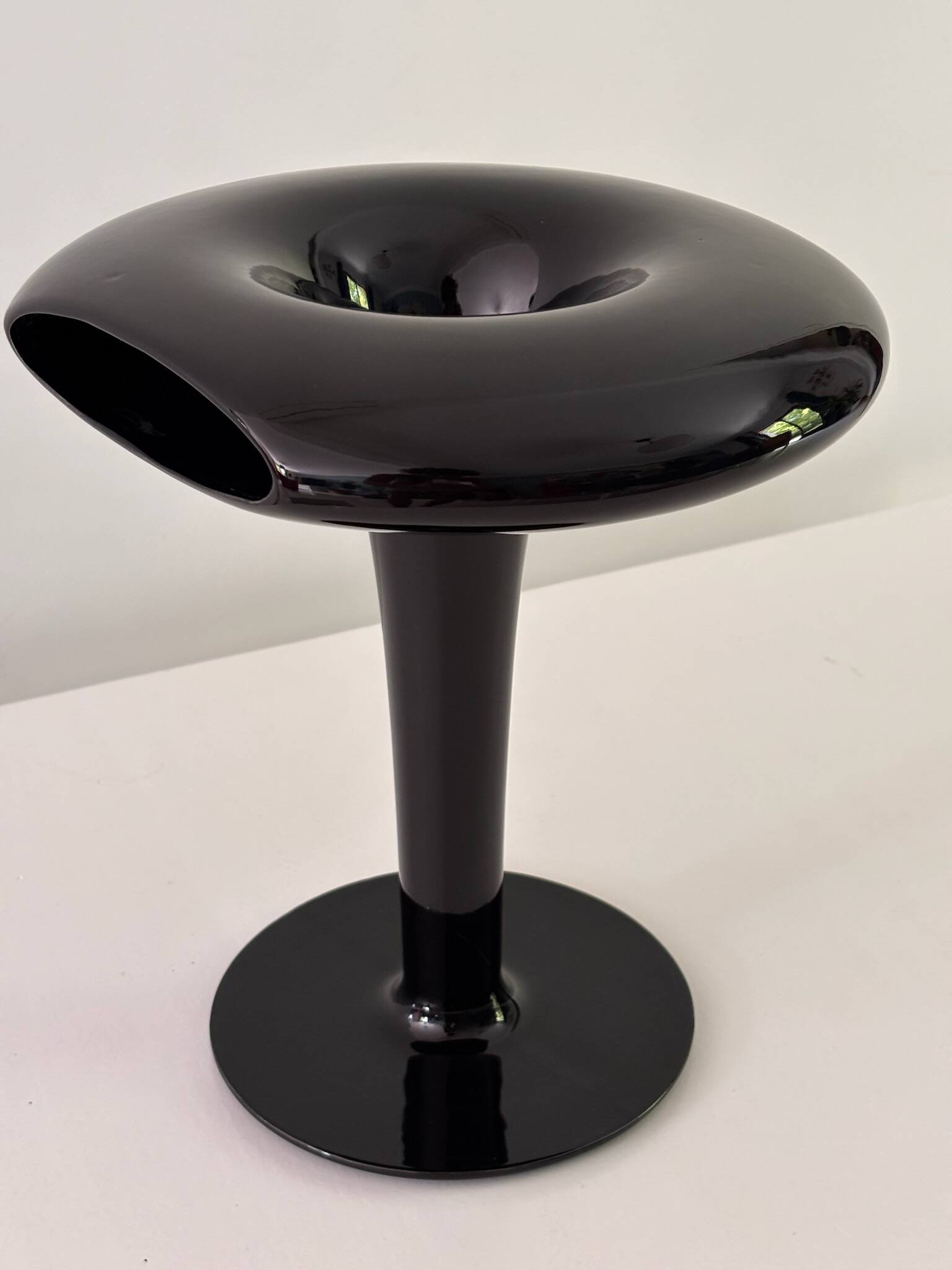 Sci-Fi Vase by Marc Newson for Cor Unum 1993 Glazed Black Ceramic Signed Ra