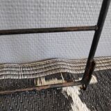 Shelf String black metal structure and 3 teak veneer boards