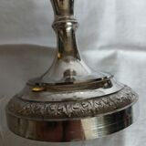 Antique glass and metal fruit bowl