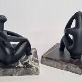 Pair of Hamangia sculptures, the Thinkers of Cernavoda, 12 cm