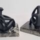 Paire de sculptures Hamangia, les Penseurs de Cernavoda, 12 cm