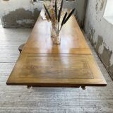 3m oak table from 1950 with its extensions
