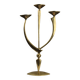 Solid Brass Three-Arm Candelabra — Modernist, 1960s