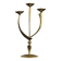 Solid Brass Three-Arm Candelabra — Modernist, 1960s