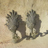Pair of sconces "With sheaves of wheat"