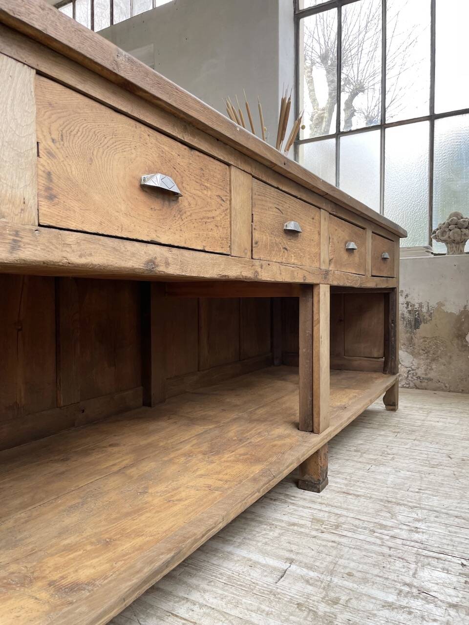 Comptoir en chêne XXL 260 cm