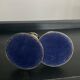 Pair of vintage silver metal candle holders