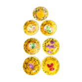 Set of seven plates fruit slurry Sarguemines