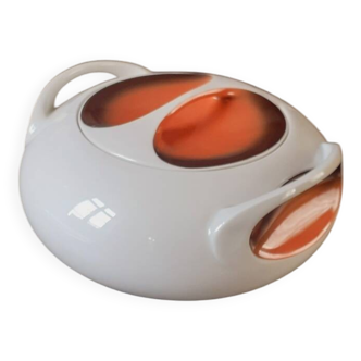 Soupière en porcelaine Space Âge Année 70 manufacture royale de Limoges
