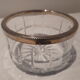 Glass and silver metal cup