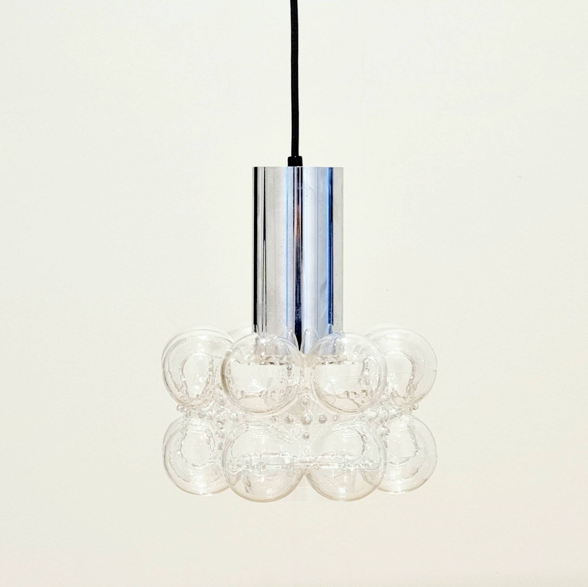 Plafonnier en verre à bulles du milieu du siècle par Helena Tynell pour Limburg, années 1960