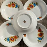 Vintage floral soup plates