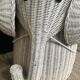 Vintage elephant laundry basket in rattan and wicker