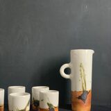 Orangeade service in pottery sandstone of the Colombier