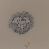 Plat Terre de Fer modèle Flore de U&C Sarreguemines
