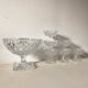 Antique chiseled crystal cups