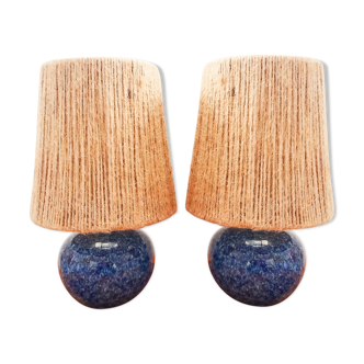 Paire de lampe en céramique vintage