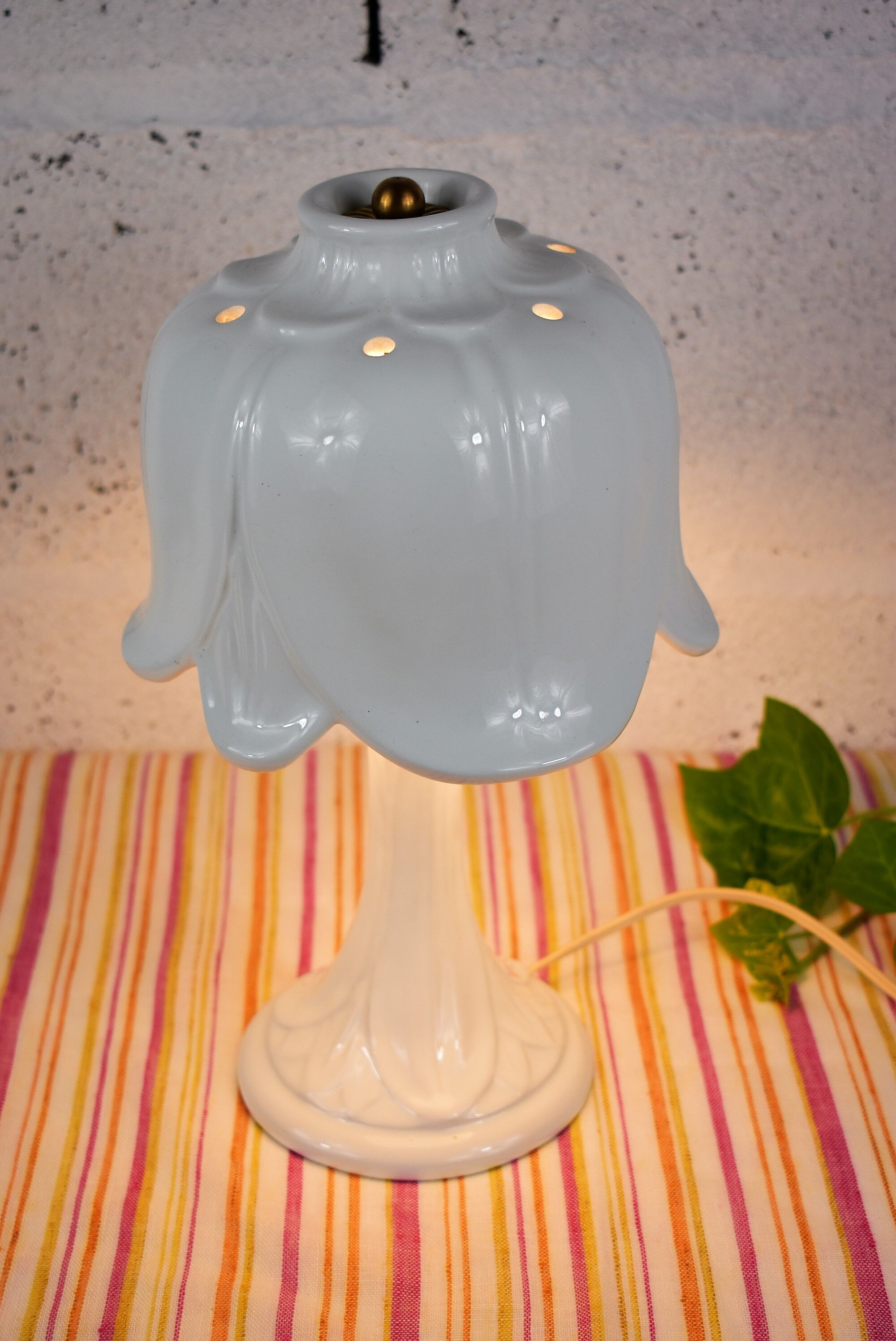 Italian ceramic white lamp