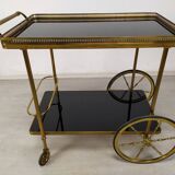 Vintage golden brass rolling service