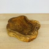Brutalist olive wood pocket emptier, solid wood