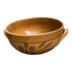 Stoneware salad bowl 3 litres with leaf design.