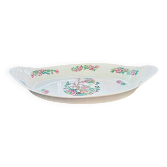 Couleuvre porcelain oval plate – Vintage floral pattern