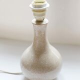 Vintage table lamp, 1950s ceramic base and beige gingham shade.