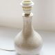 Vintage table lamp, 1950s ceramic base and beige gingham shade.