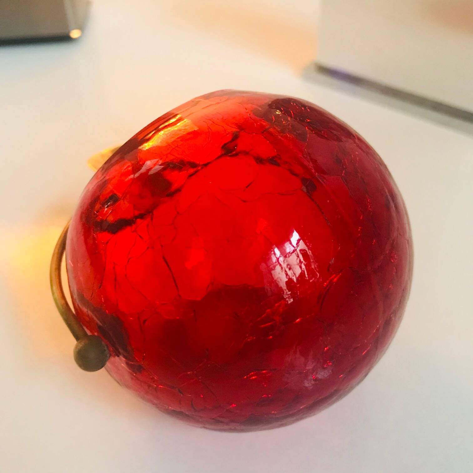 Vintage Ashtray • Frosted Crystal • Copper • Marita Voigt • Harzkristall • Space Age • 1970