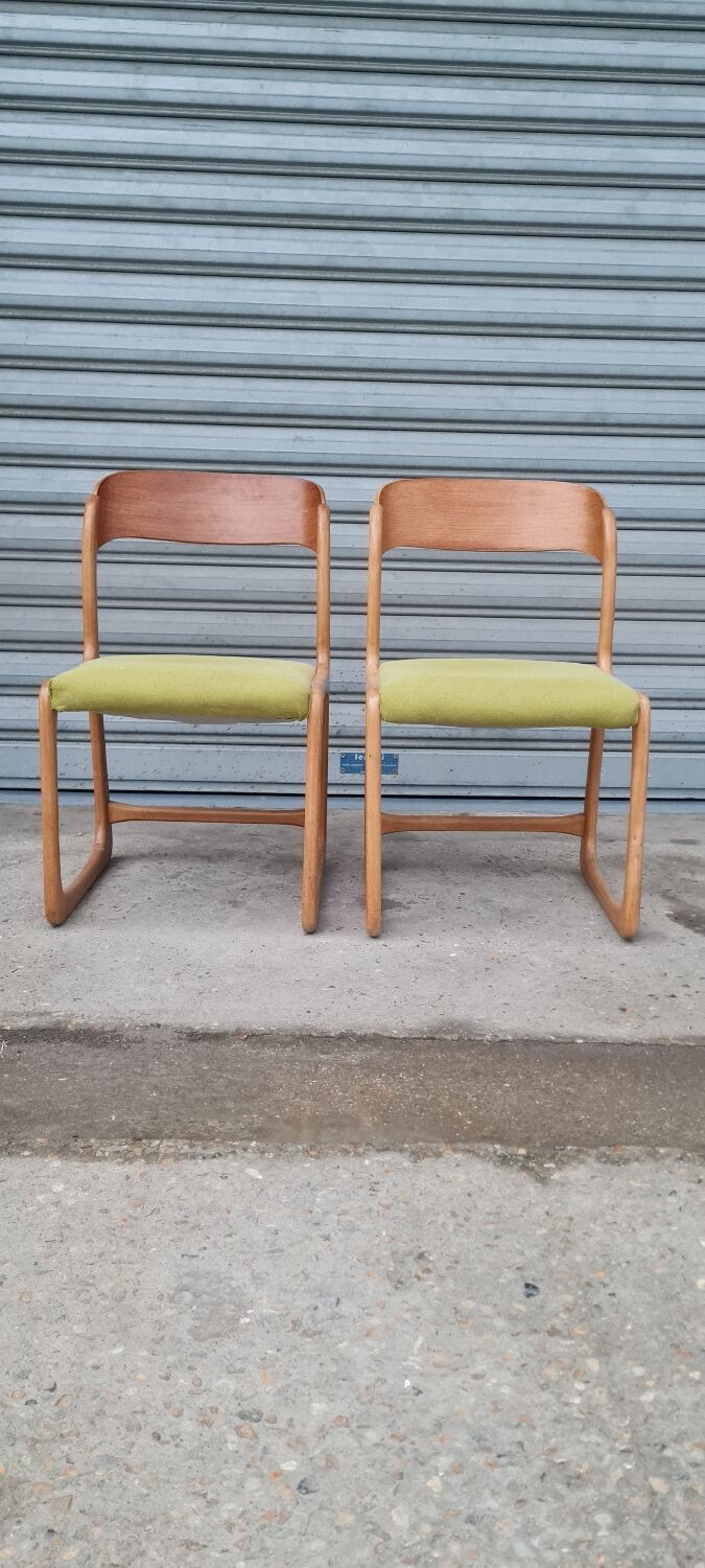 Pair of Baumann sled chairs