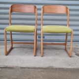 Pair of Baumann sled chairs