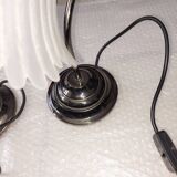 Set of 2 table lamps lampshade in opaline tulip glass Hufnagel Leuchten vintage