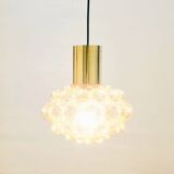Large Mid-Century Amber Bubble Glass Ceiling Light by Helena Tynell for Limburg, Germany, 1960s