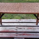 Rattan folding coffee table