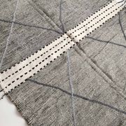 Moroccan Berber kilim Zanafi black and white 3.10x1.80m