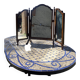 Miroir psyché triptyque en acajou