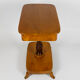 Danish Biedermeier elm occasional table with carved base and drawer