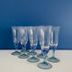 Set of 8 champagne flutes blue luminarc